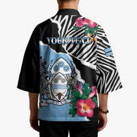 Personalized Botswana Independence Day Kimono Coat Of Arms Devils Claw - Wonder Print Shop
