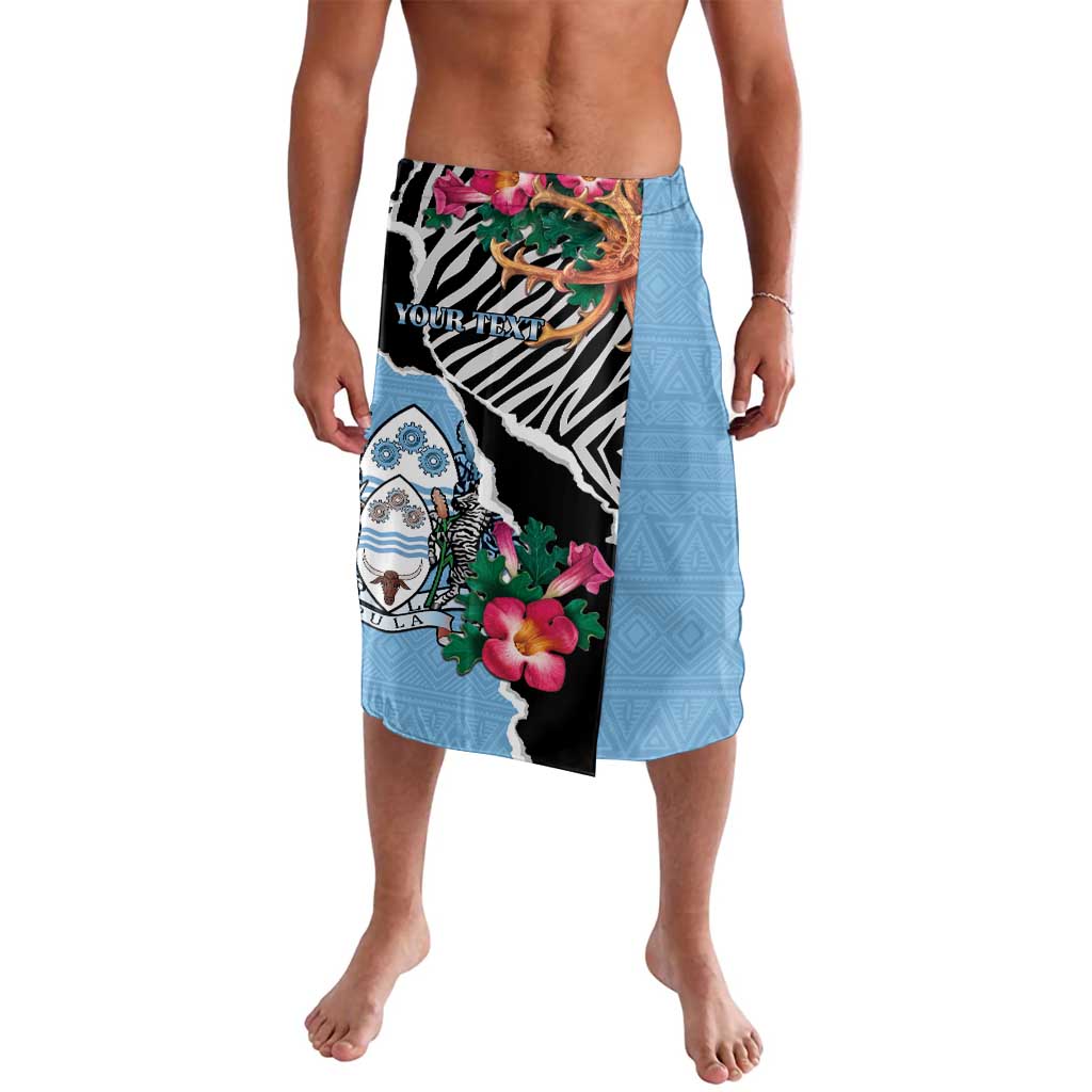 Personalized Botswana Independence Day Lavalava Coat Of Arms Devils Claw - Wonder Print Shop