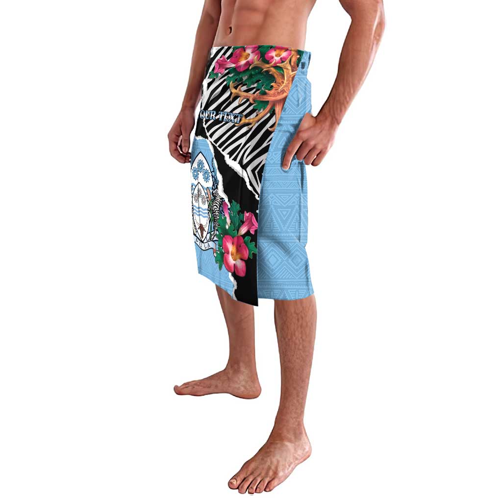 Personalized Botswana Independence Day Lavalava Coat Of Arms Devils Claw - Wonder Print Shop