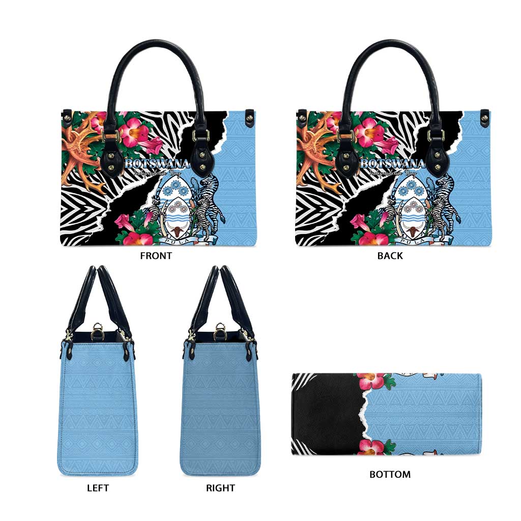 Botswana Independence Day Leather Bag Coat Of Arms Devils Claw - Wonder Print Shop