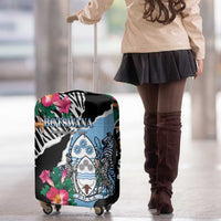 Botswana Independence Day Luggage Cover Coat Of Arms Devils Claw - Wonder Print Shop