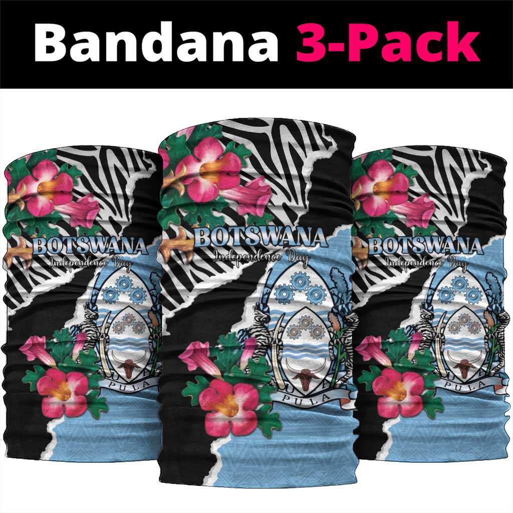 Botswana Independence Day Neck Gaiter Coat Of Arms Devils Claw - Wonder Print Shop