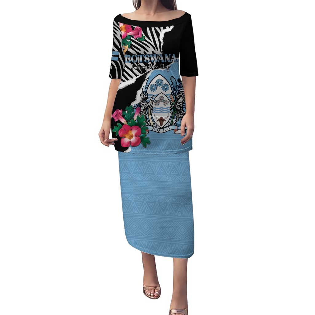 Personalized Botswana Independence Day Puletasi Coat Of Arms Devils Claw - Wonder Print Shop