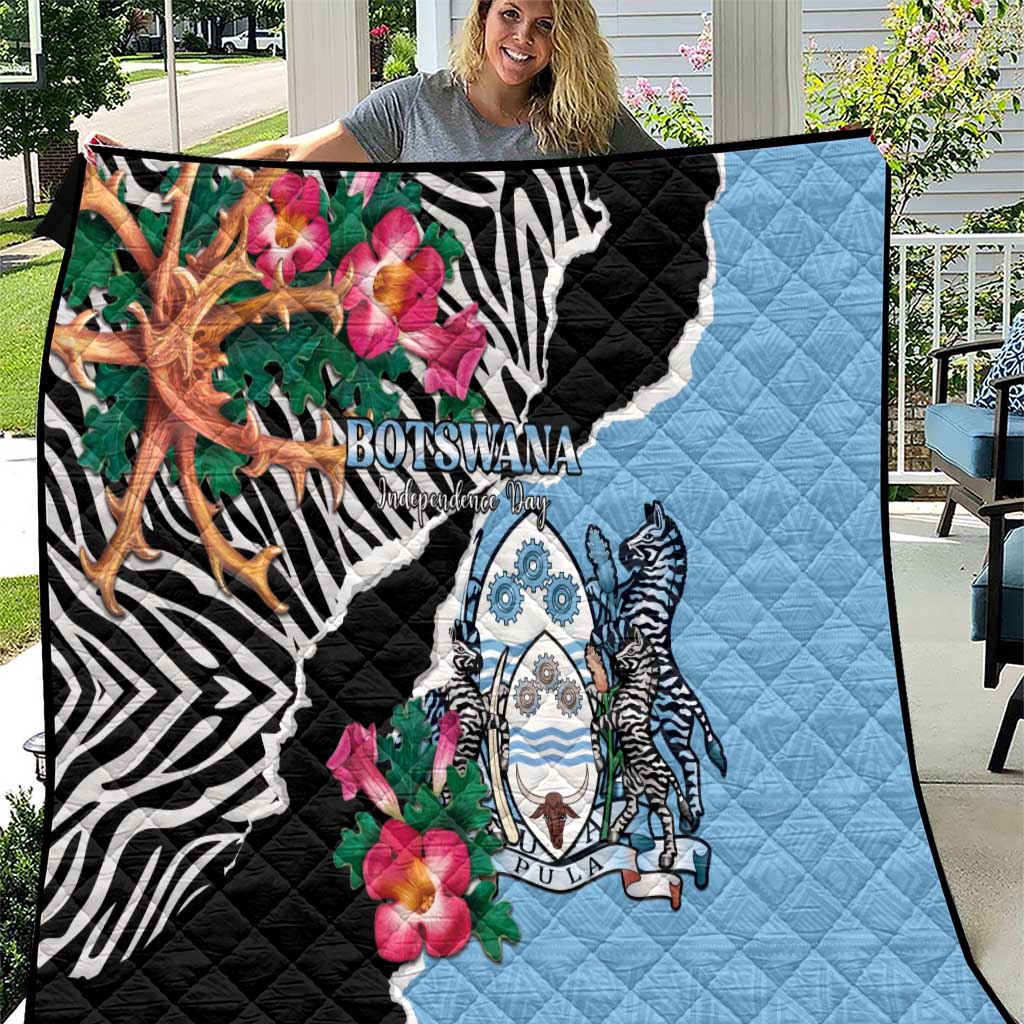Botswana Independence Day Quilt Coat Of Arms Devils Claw - Wonder Print Shop