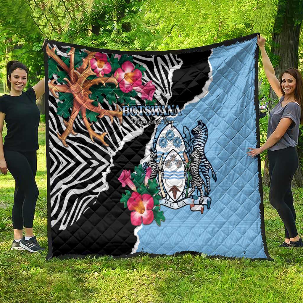 Botswana Independence Day Quilt Coat Of Arms Devils Claw - Wonder Print Shop