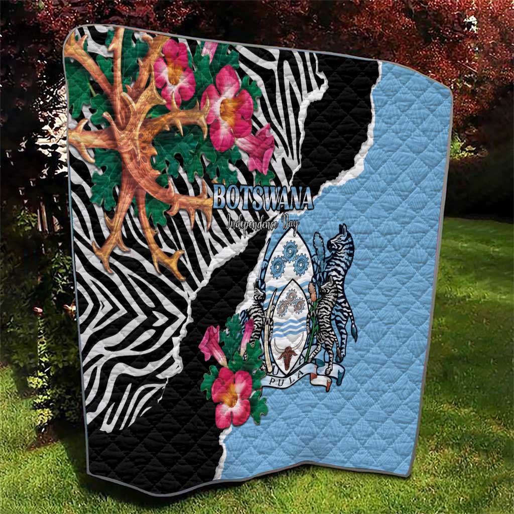Botswana Independence Day Quilt Coat Of Arms Devils Claw - Wonder Print Shop