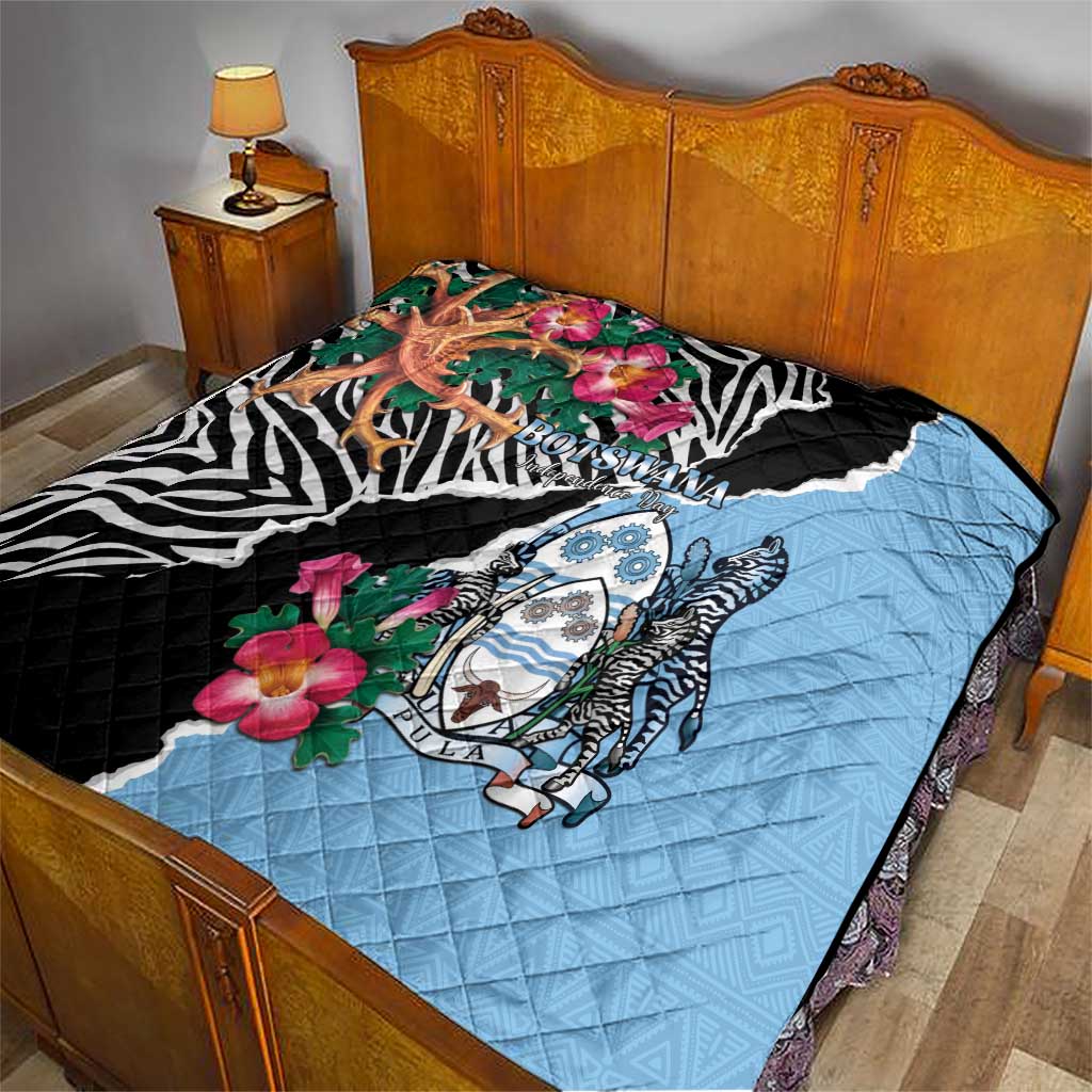Botswana Independence Day Quilt Coat Of Arms Devils Claw - Wonder Print Shop
