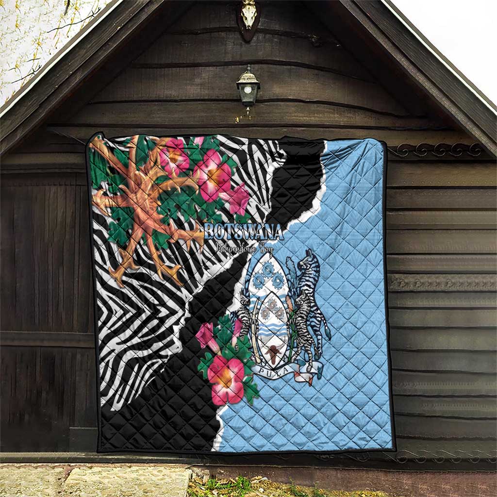 Botswana Independence Day Quilt Coat Of Arms Devils Claw - Wonder Print Shop