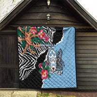 Botswana Independence Day Quilt Coat Of Arms Devils Claw - Wonder Print Shop