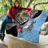 Botswana Independence Day Quilt Coat Of Arms Devils Claw - Wonder Print Shop