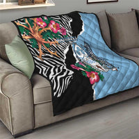 Botswana Independence Day Quilt Coat Of Arms Devils Claw - Wonder Print Shop