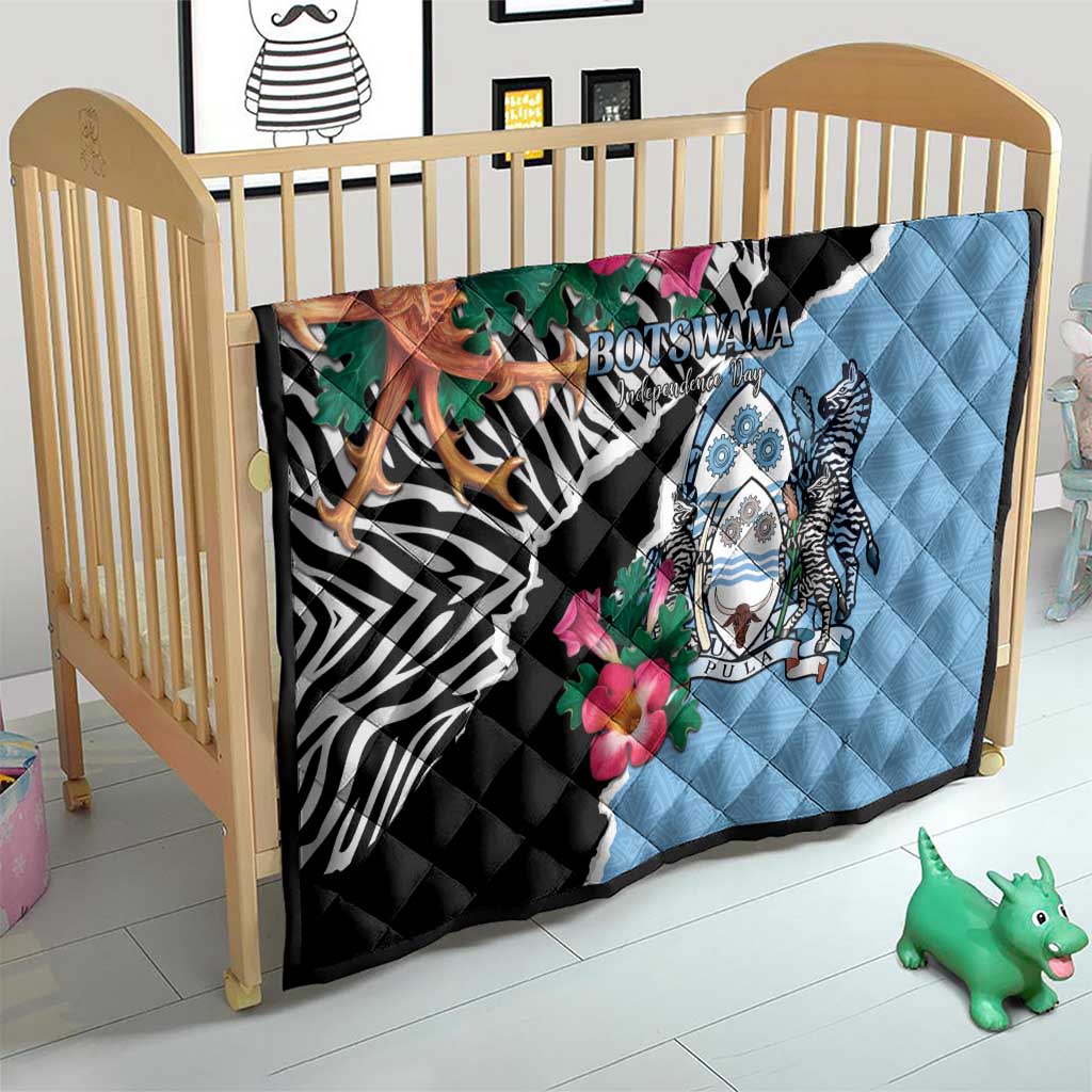 Botswana Independence Day Quilt Coat Of Arms Devils Claw - Wonder Print Shop