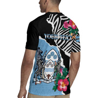 Personalized Botswana Independence Day Rugby Jersey Coat Of Arms Devils Claw - Wonder Print Shop