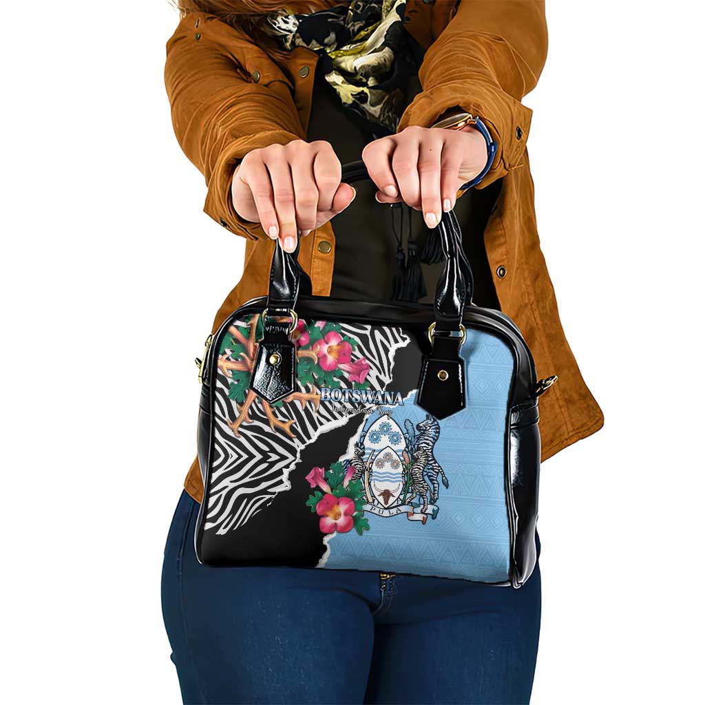Botswana Independence Day Shoulder Handbag Coat Of Arms Devils Claw - Wonder Print Shop