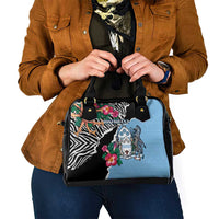Botswana Independence Day Shoulder Handbag Coat Of Arms Devils Claw - Wonder Print Shop