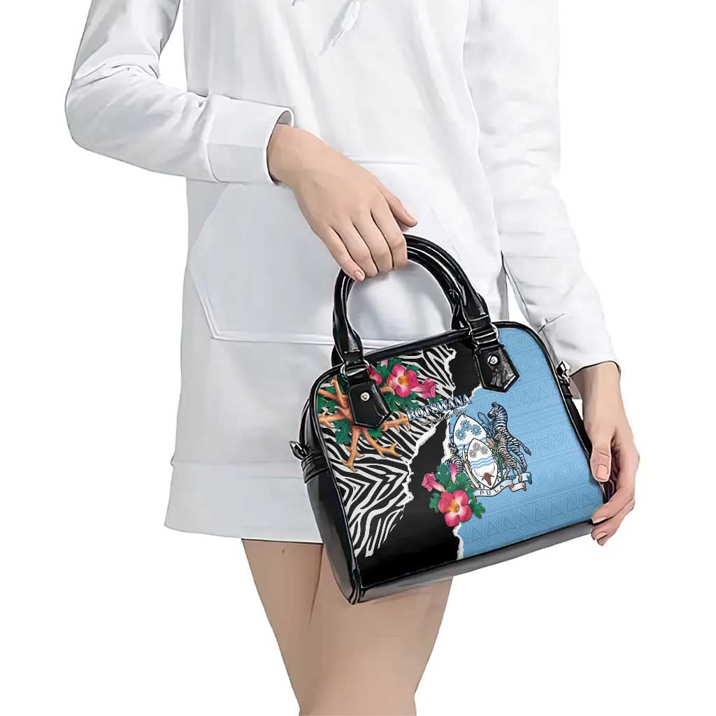 Botswana Independence Day Shoulder Handbag Coat Of Arms Devils Claw - Wonder Print Shop