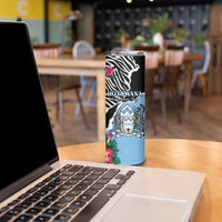 Personalized Botswana Independence Day Skinny Tumbler Coat Of Arms Devils Claw - Wonder Print Shop