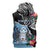 Personalized Botswana Independence Day Sleeveless Zip Hoodie Coat Of Arms Devils Claw - Wonder Print Shop