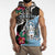 Personalized Botswana Independence Day Sleeveless Zip Hoodie Coat Of Arms Devils Claw - Wonder Print Shop