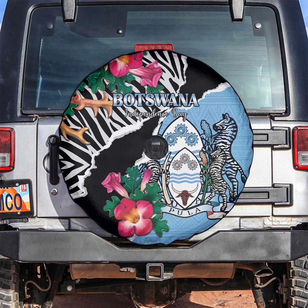 Botswana Independence Day Spare Tire Cover Coat Of Arms Devils Claw - Wonder Print Shop