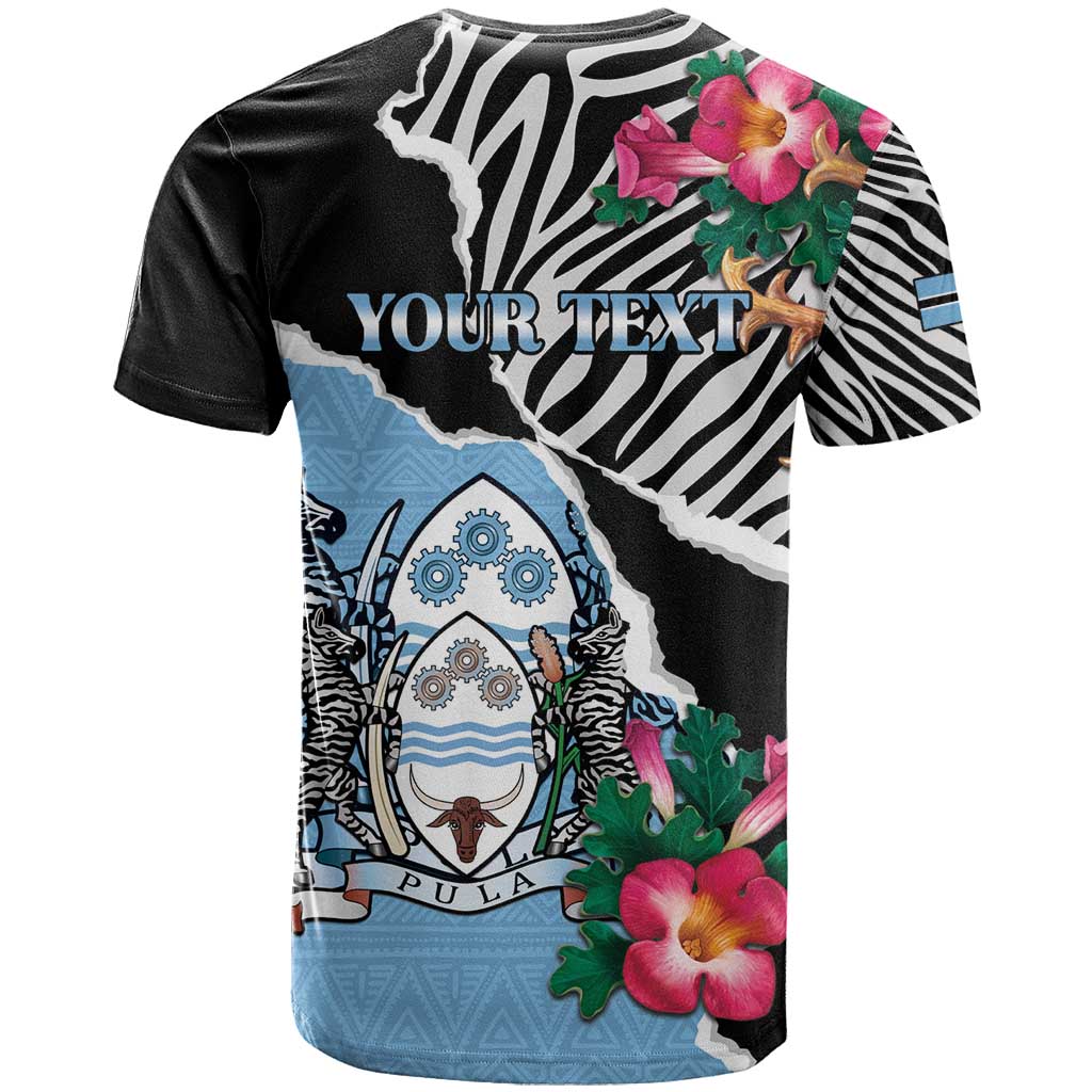 Personalized Botswana Independence Day T Shirt Coat Of Arms Devils Claw - Wonder Print Shop