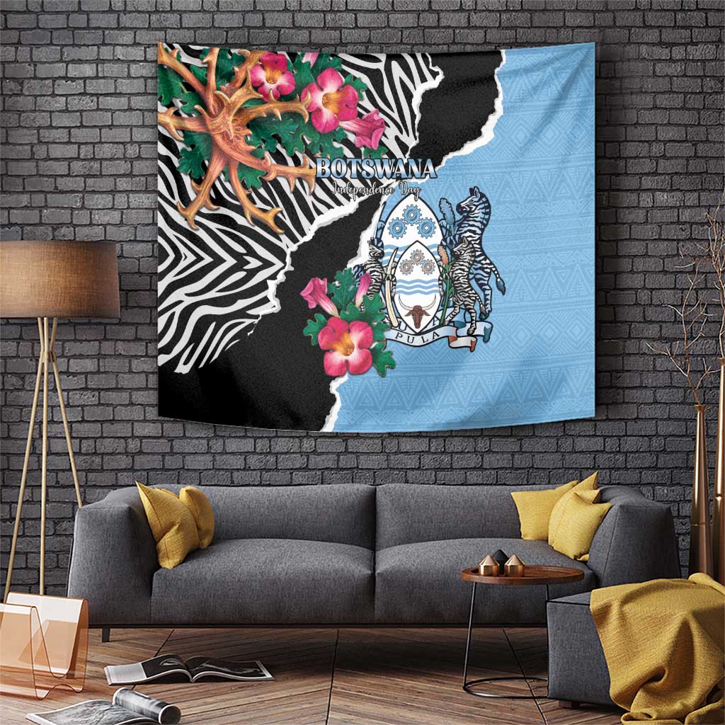 Botswana Independence Day Tapestry Coat Of Arms Devils Claw - Wonder Print Shop