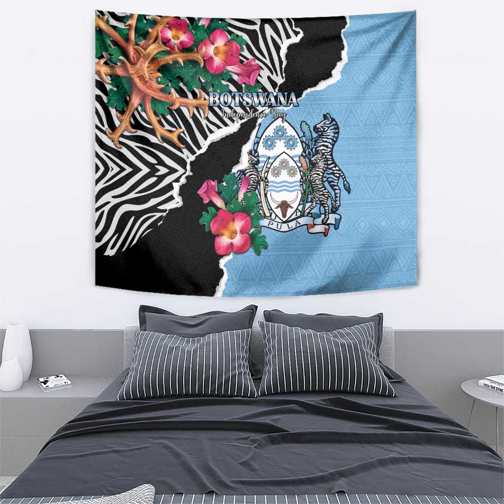 Botswana Independence Day Tapestry Coat Of Arms Devils Claw - Wonder Print Shop