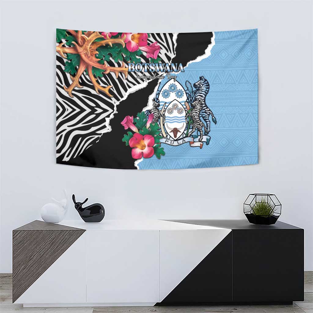 Botswana Independence Day Tapestry Coat Of Arms Devils Claw - Wonder Print Shop