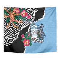 Botswana Independence Day Tapestry Coat Of Arms Devils Claw - Wonder Print Shop