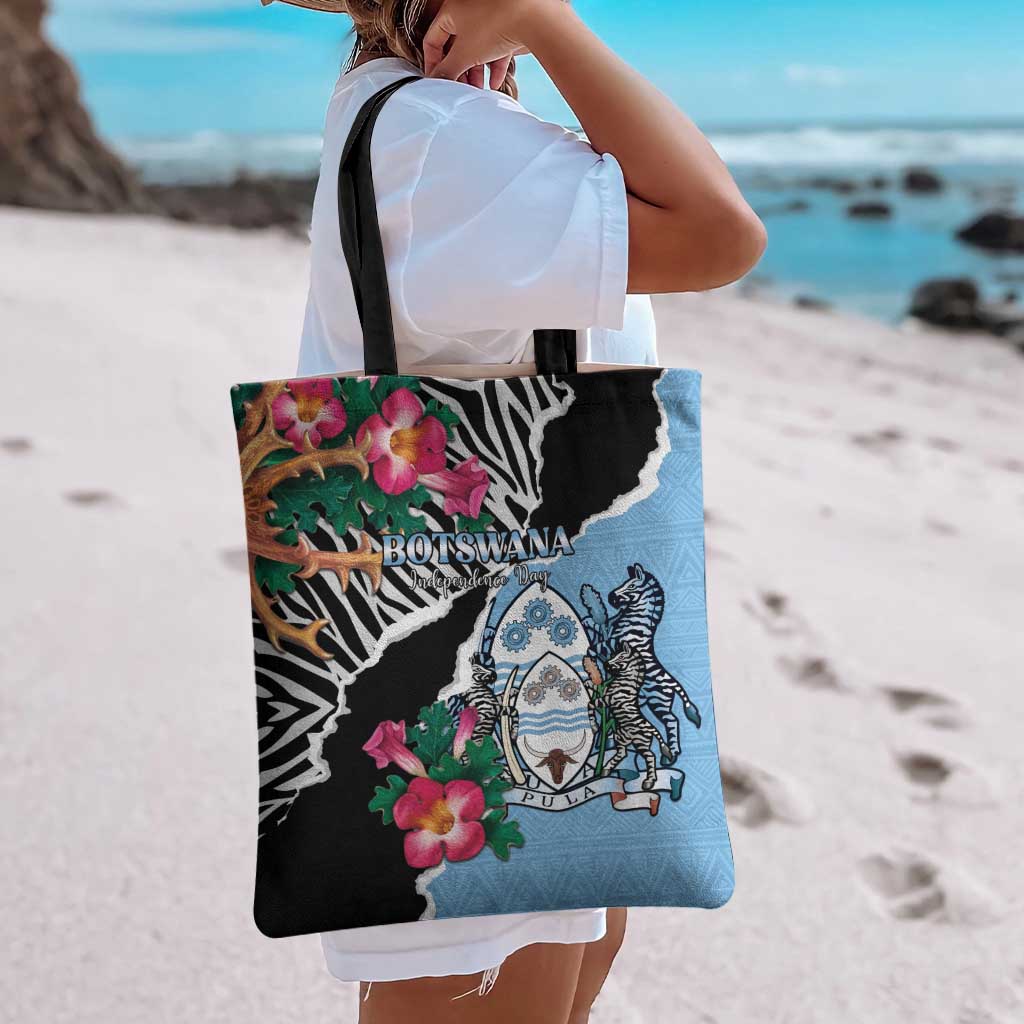 Botswana Independence Day Tote Bag Coat Of Arms Devils Claw - Wonder Print Shop