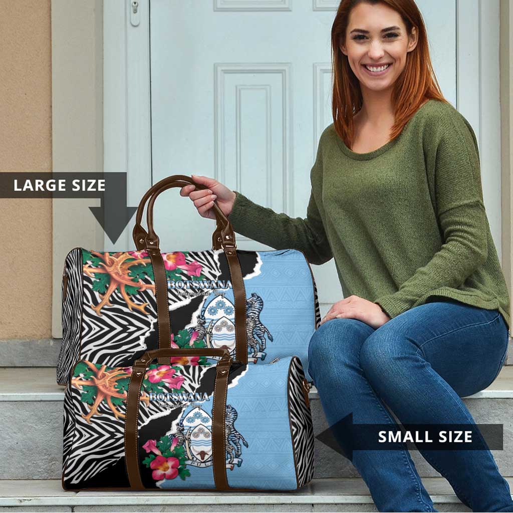Botswana Independence Day Travel Bag Coat Of Arms Devils Claw - Wonder Print Shop