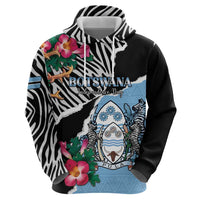Personalized Botswana Independence Day Zip Hoodie Coat Of Arms Devils Claw - Wonder Print Shop