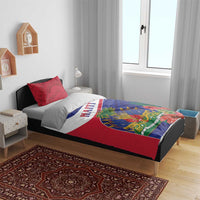 Haiti Bedding Set Neg Marron Ayiti Map - Hibiscus Polynesian - Wonder Print Shop