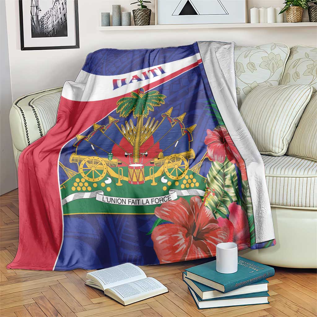 Haiti Blanket Neg Marron Ayiti Map - Hibiscus Polynesian