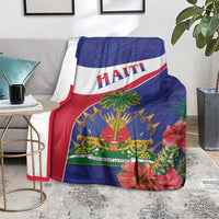 Haiti Blanket Neg Marron Ayiti Map - Hibiscus Polynesian