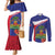 Haiti Couples Matching Mermaid Dress and Long Sleeve Button Shirt Neg Marron Ayiti Map - Hibiscus Polynesian