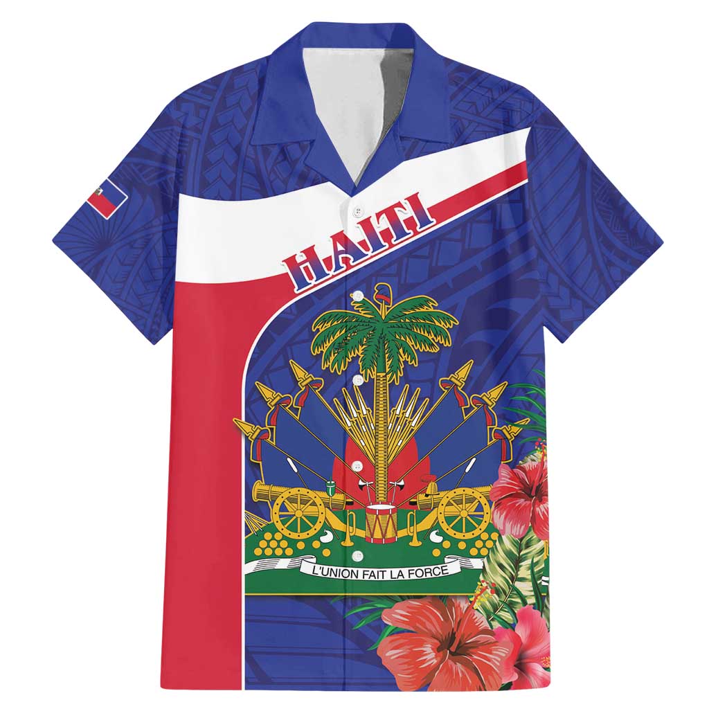 Haiti Family Matching Mermaid Dress and Hawaiian Shirt Neg Marron Ayiti Map - Hibiscus Polynesian - Wonder Print Shop