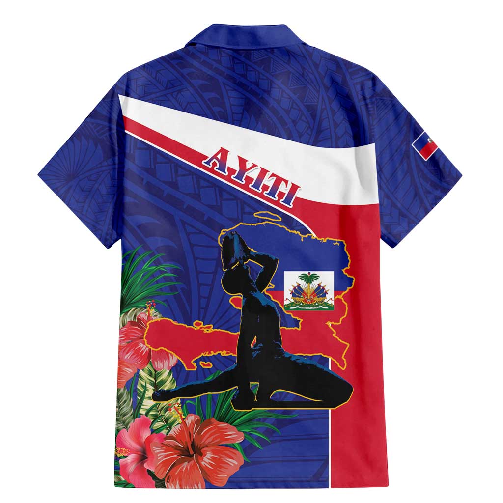 Haiti Family Matching Mermaid Dress and Hawaiian Shirt Neg Marron Ayiti Map - Hibiscus Polynesian - Wonder Print Shop