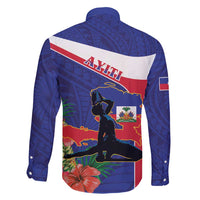 Haiti Family Matching Mermaid Dress and Hawaiian Shirt Neg Marron Ayiti Map - Hibiscus Polynesian - Wonder Print Shop