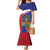 Haiti Family Matching Mermaid Dress and Hawaiian Shirt Neg Marron Ayiti Map - Hibiscus Polynesian - Wonder Print Shop