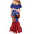 Haiti Family Matching Mermaid Dress and Hawaiian Shirt Neg Marron Ayiti Map - Hibiscus Polynesian - Wonder Print Shop