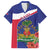 Haiti Family Matching Summer Maxi Dress and Hawaiian Shirt Neg Marron Ayiti Map - Hibiscus Polynesian - Wonder Print Shop