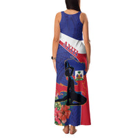 Haiti Family Matching Tank Maxi Dress and Hawaiian Shirt Neg Marron Ayiti Map - Hibiscus Polynesian - Wonder Print Shop