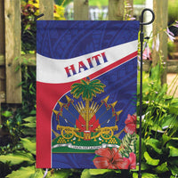 Haiti Garden Flag Neg Marron Ayiti Map - Hibiscus Polynesian - Wonder Print Shop