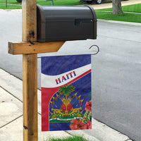 Haiti Garden Flag Neg Marron Ayiti Map - Hibiscus Polynesian - Wonder Print Shop