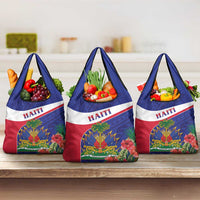Haiti Grocery Bag Neg Marron Ayiti Map - Hibiscus Polynesian