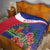 Haiti Quilt Neg Marron Ayiti Map - Hibiscus Polynesian - Wonder Print Shop