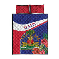 Haiti Quilt Bed Set Neg Marron Ayiti Map - Hibiscus Polynesian - Wonder Print Shop