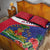 Haiti Quilt Bed Set Neg Marron Ayiti Map - Hibiscus Polynesian - Wonder Print Shop