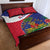 Haiti Quilt Bed Set Neg Marron Ayiti Map - Hibiscus Polynesian - Wonder Print Shop